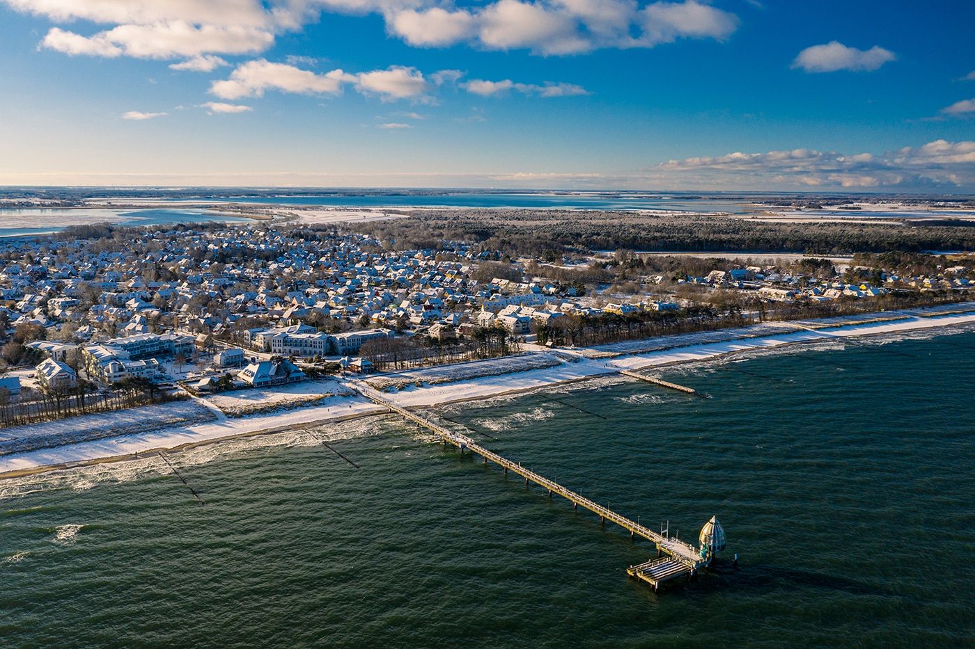 Winterimpressionen von der Ostsee mit Blick auf Zingst und den Darß