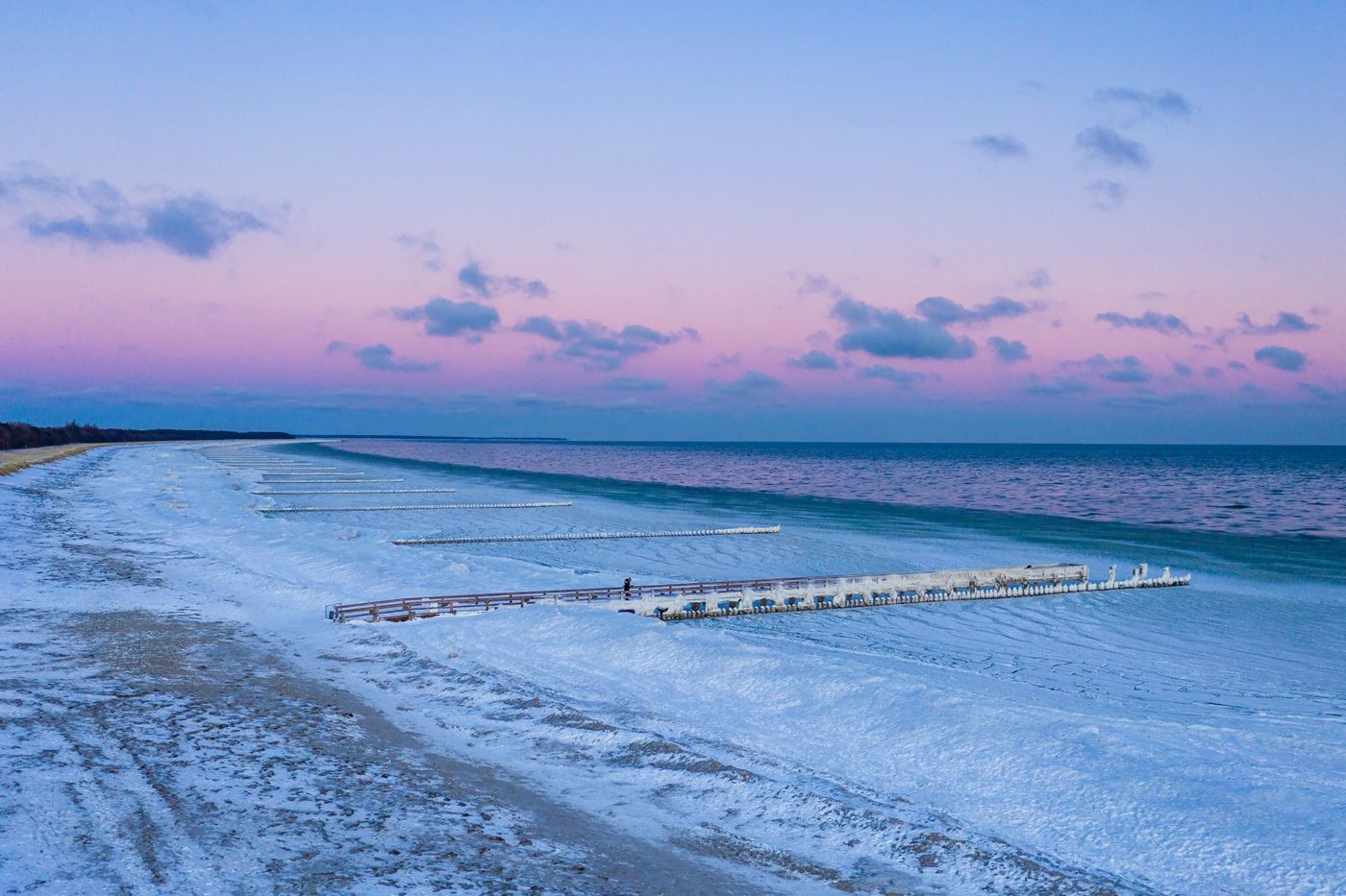 Der Strand von Zingst im Winter