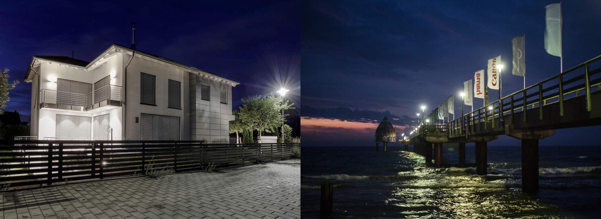 Architektur Fotografie in der Nacht